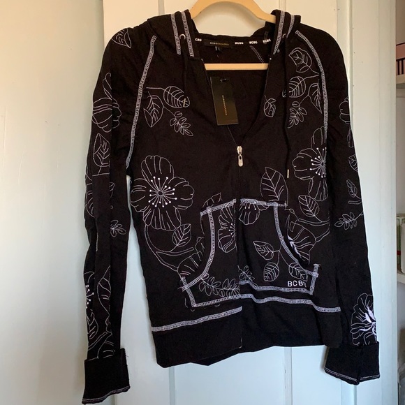 Tops - BCBG cotton zippered hoodie/sweatshirt